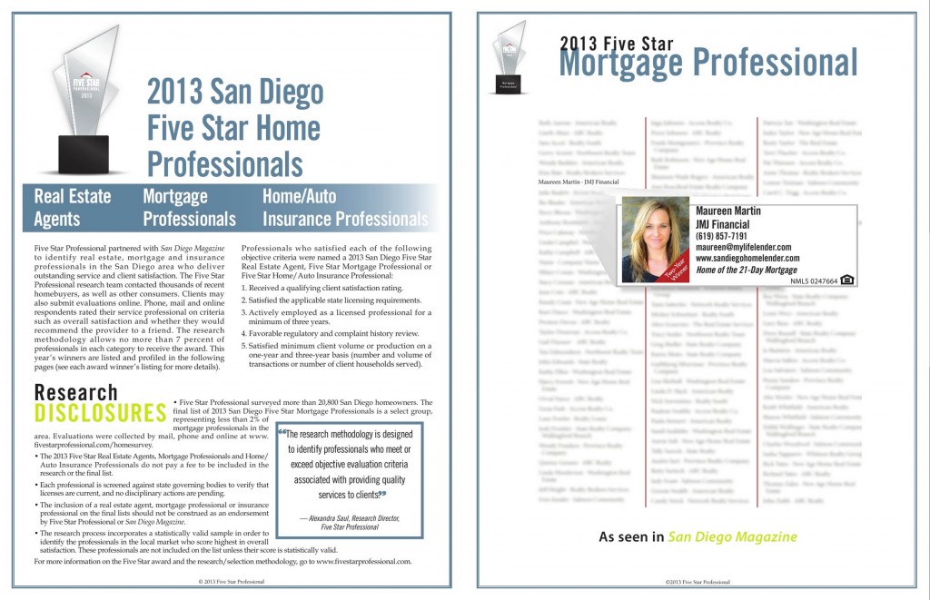 2013 Five Star Mortgage Professional